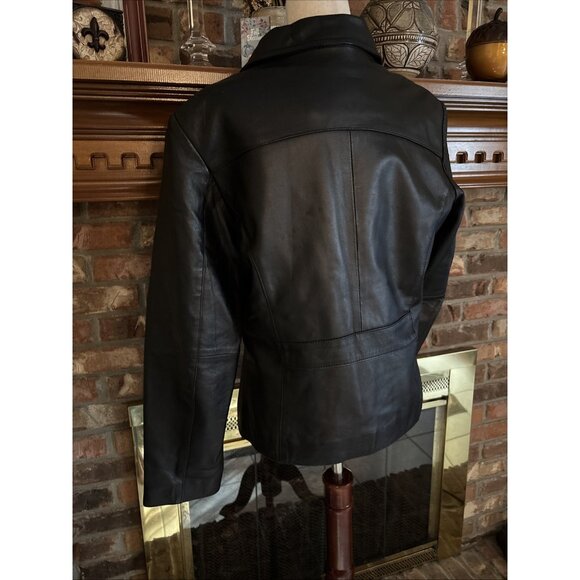 47 Maple Leather Women Jacket Black Size Large - Picture 3 of 6